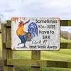 [Big Size]Chicken Some Days You Just Have To Say Cluck It And Walk Away - Vintage Metal Signs - 30*40cm - Warning