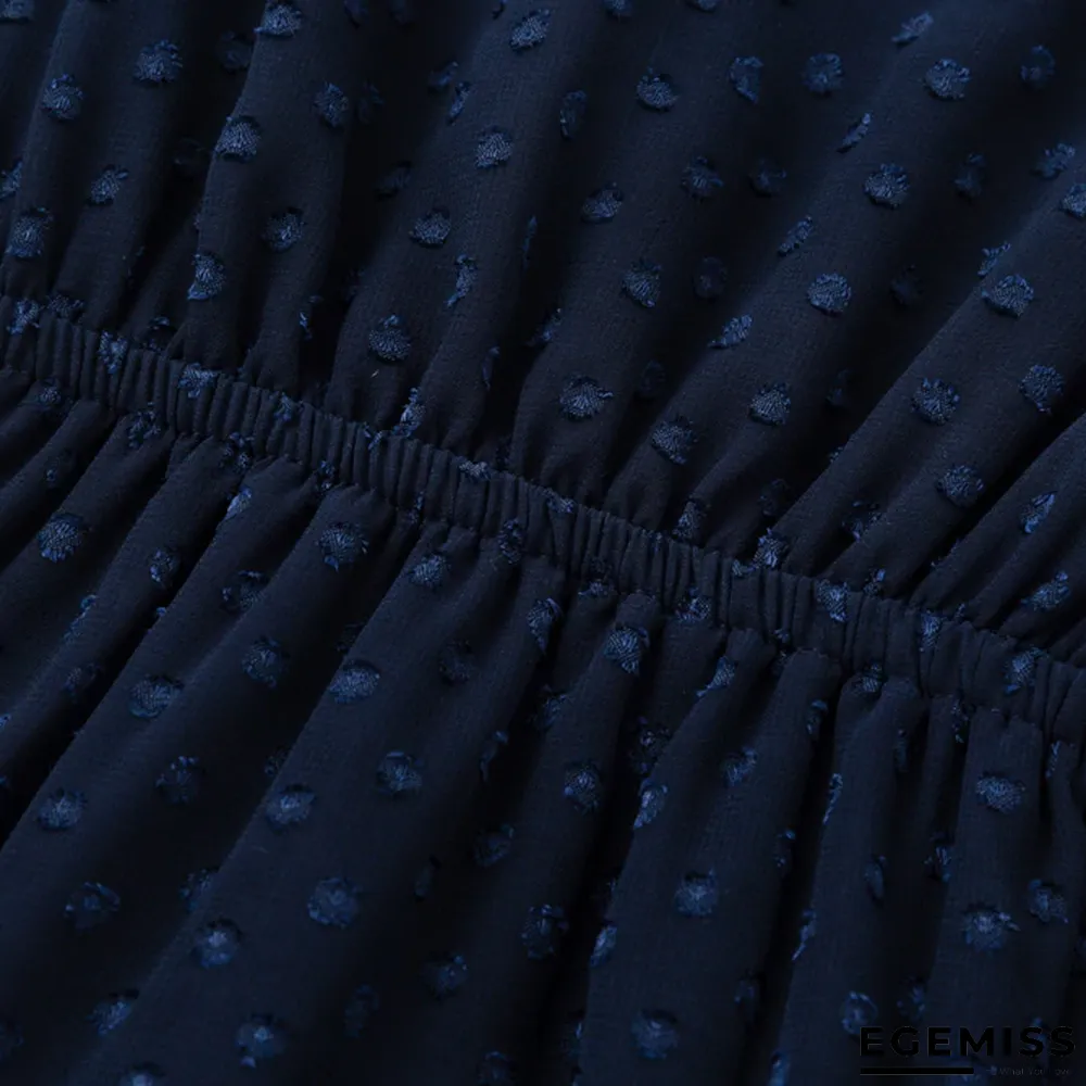 Casual Elegant Long Sleeve Polka Dot Dress | EGEMISS