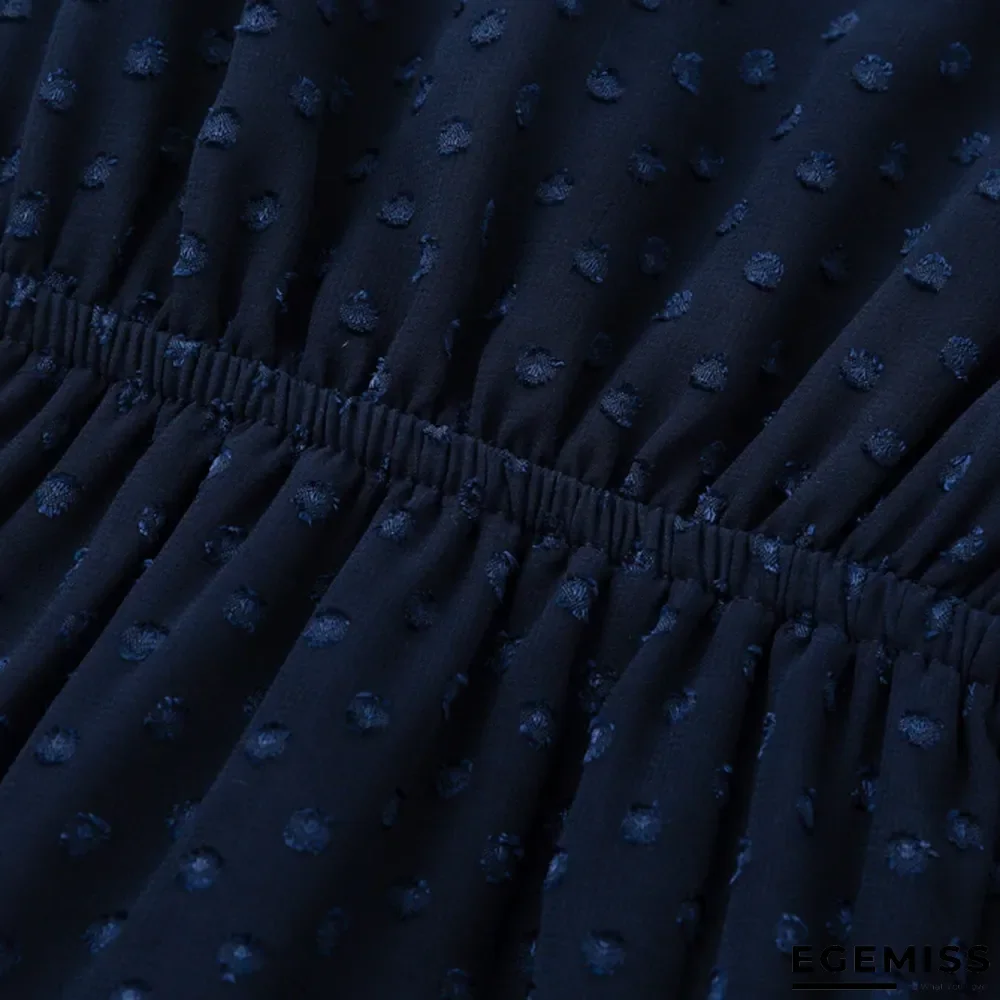 Casual Elegant Long Sleeve Polka Dot Dress | EGEMISS