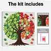 Summer Green Button Tree DIY Button Art Painting Kit 30x30cm