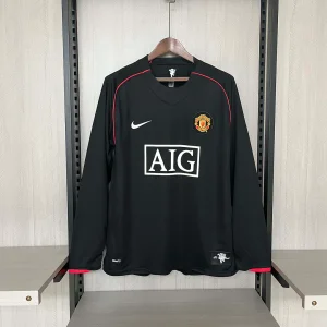 2007/2008 Retro Long Sleeve Manchester United Third Away Football Shirt 1:1 Thai Quality