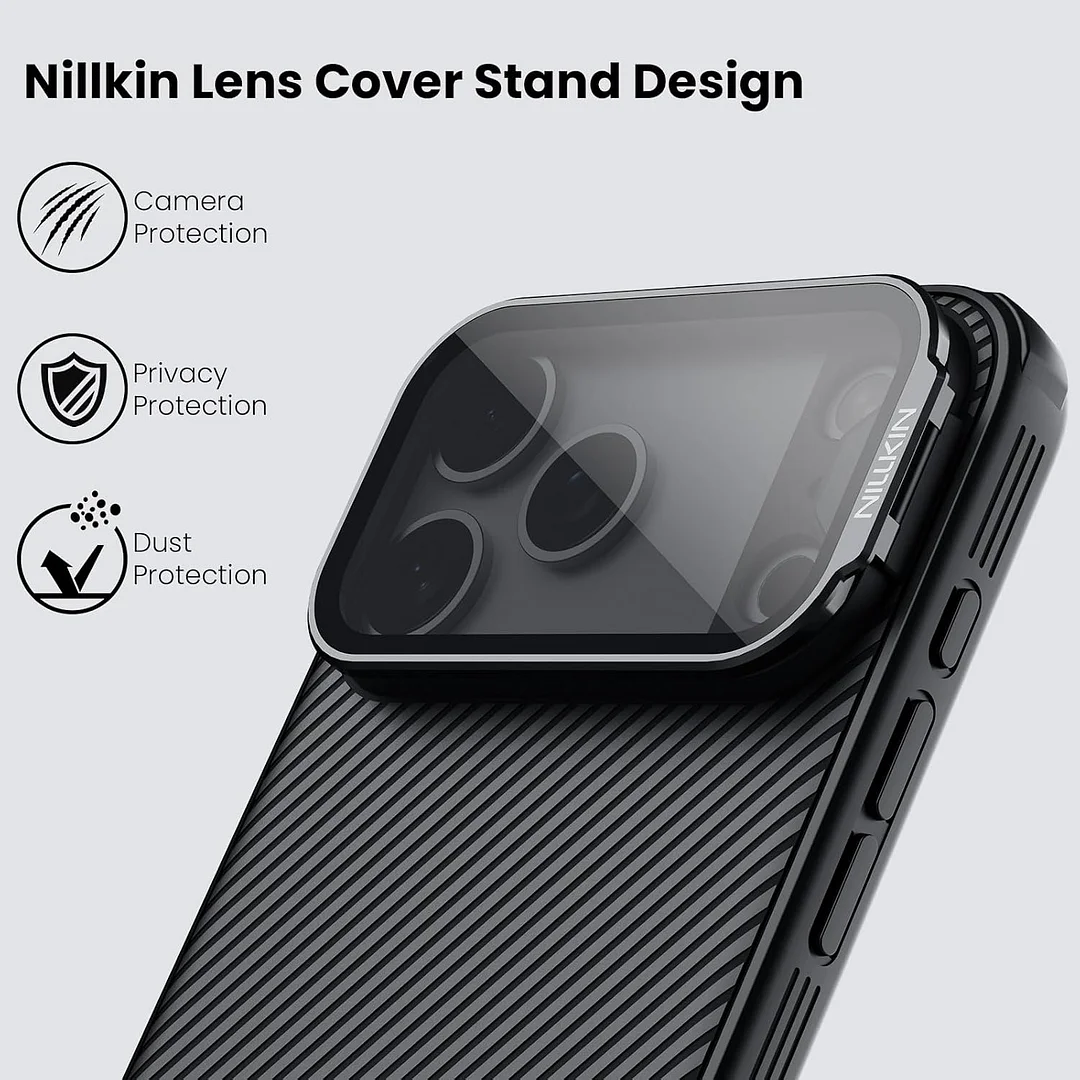 Nillkin for iPhone 17 Pro Max Case Magsafe, Compatible with MagSafe, Upgraded Full Camera Protection, Shockproof Protective, Adjustable Kickstand, iPhone 17 Pro Max Case with Stand 6.9 inch, Black