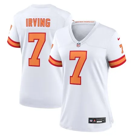Women's '76 Tampa Bay Buccaneers #7 Bucky Irving  White Player Game Jersey
