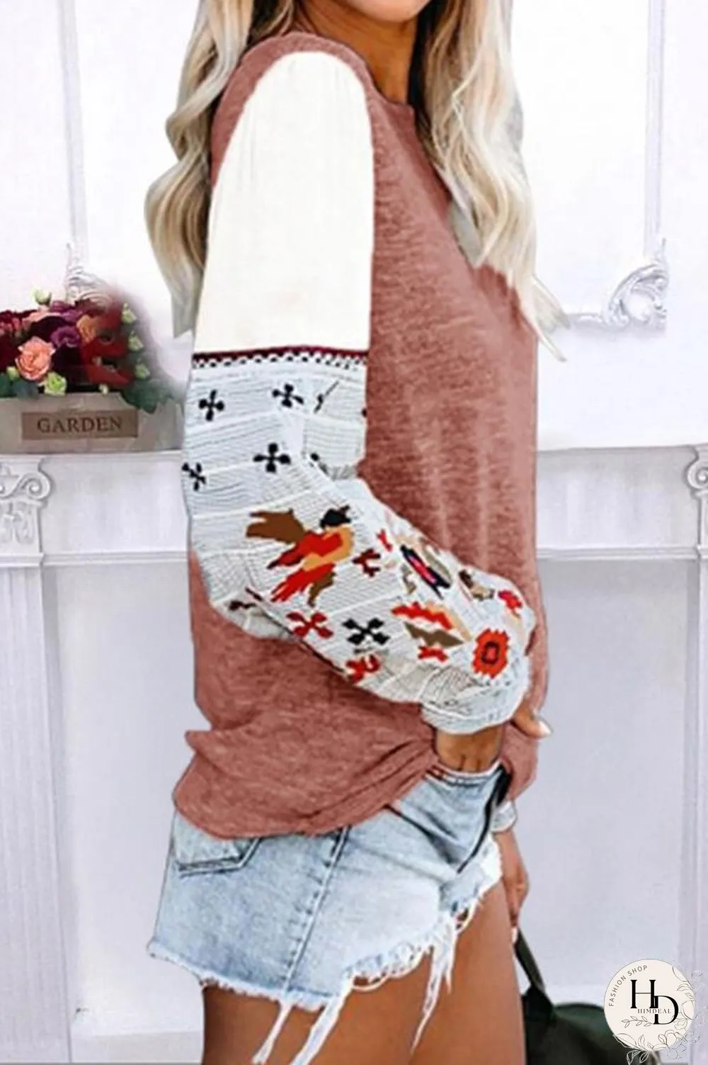 Round Neck Long Sleeve T-shirt P14433