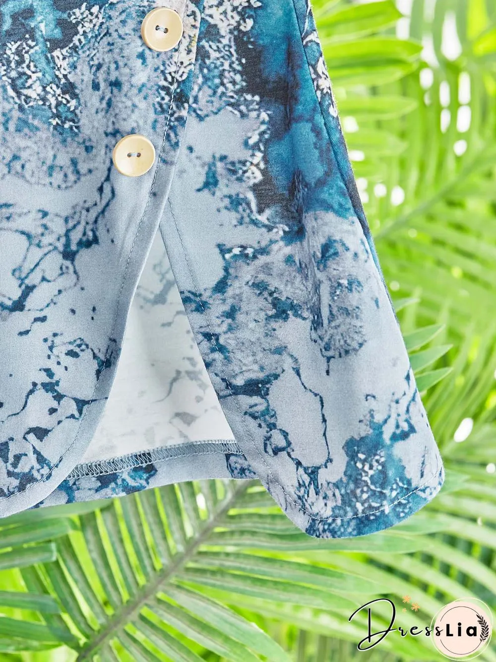 Casual Sea Short Sleeve Square Neck Plus Size Printed Tops T-shirts