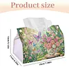 DIY Diamond Art Tissue Box Holder Butterflies and Flowers PULeather Diamond Art Desktop Organizer Resin Rhinestone Storage Organizers Gem Art Home Office Decor Craft Gift for Women