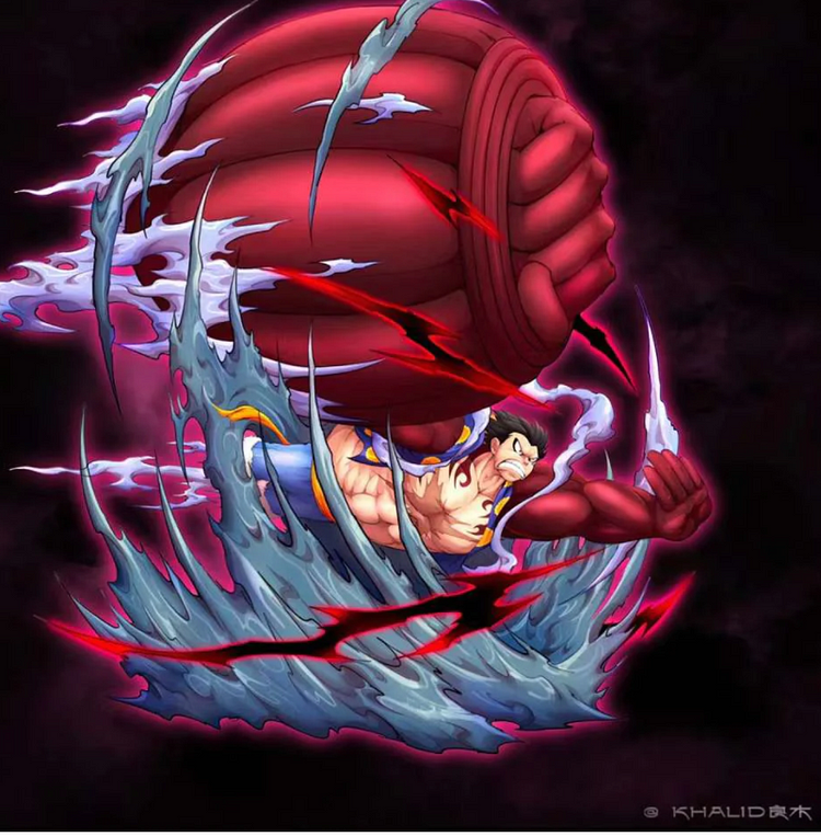 Luffy in gear 4 form