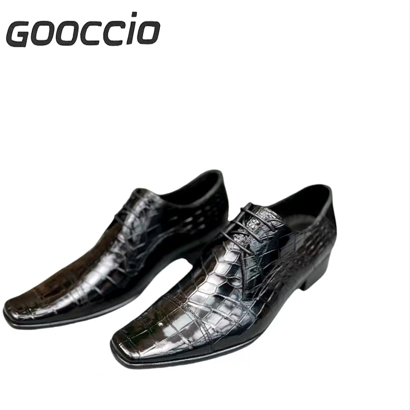 MY183 Crocodile Leather Dress Shoes/Derby Shoes For Men GOOCCIO   