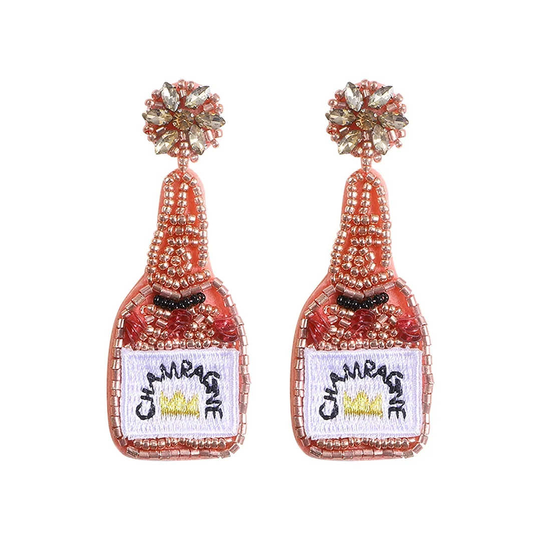 Dvacaman Bohemian Colourful Weave Beaded Flower Statement Drop Earrings Women Ethnic Handmade Seed Beads Dangle Earrings Jewelry