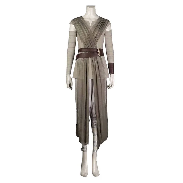  The Force Awakens Rey Gray Outfits Cosplay Costume Halloween Carnival Suit