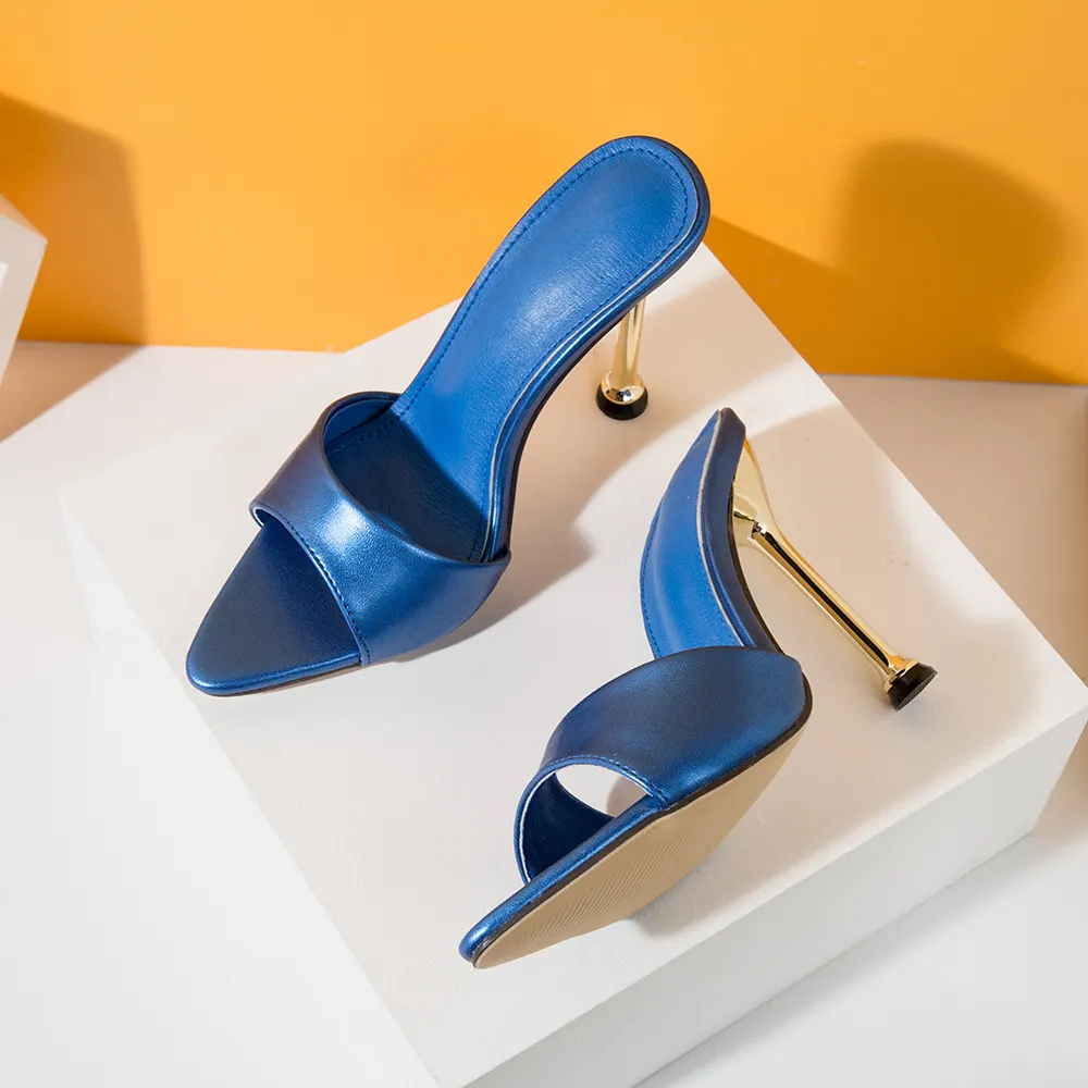 Churchf Churchf Pointed Plating Fine Heel High Heel Sandals 35-42 Long-Term Spot