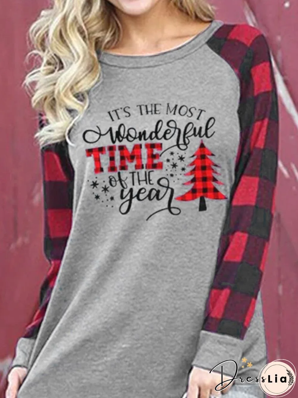 Checked/Plaid Casual T-shirt