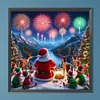 Diamond Painting-DIY Full Round Drill Santa Claus Elk Fireworks(40*40 CM)