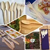 100 Pack | 6" Eco Friendly Birchwood Disposable Picnic Spoons, Cutlery