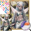 (40*60cm)Elf Mermaid Girl - Round AB Drill Diamond Painting