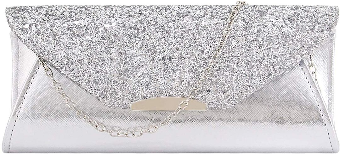 Flap Dazzling Small Clutch Bag Evening Bag With Detachable Chain