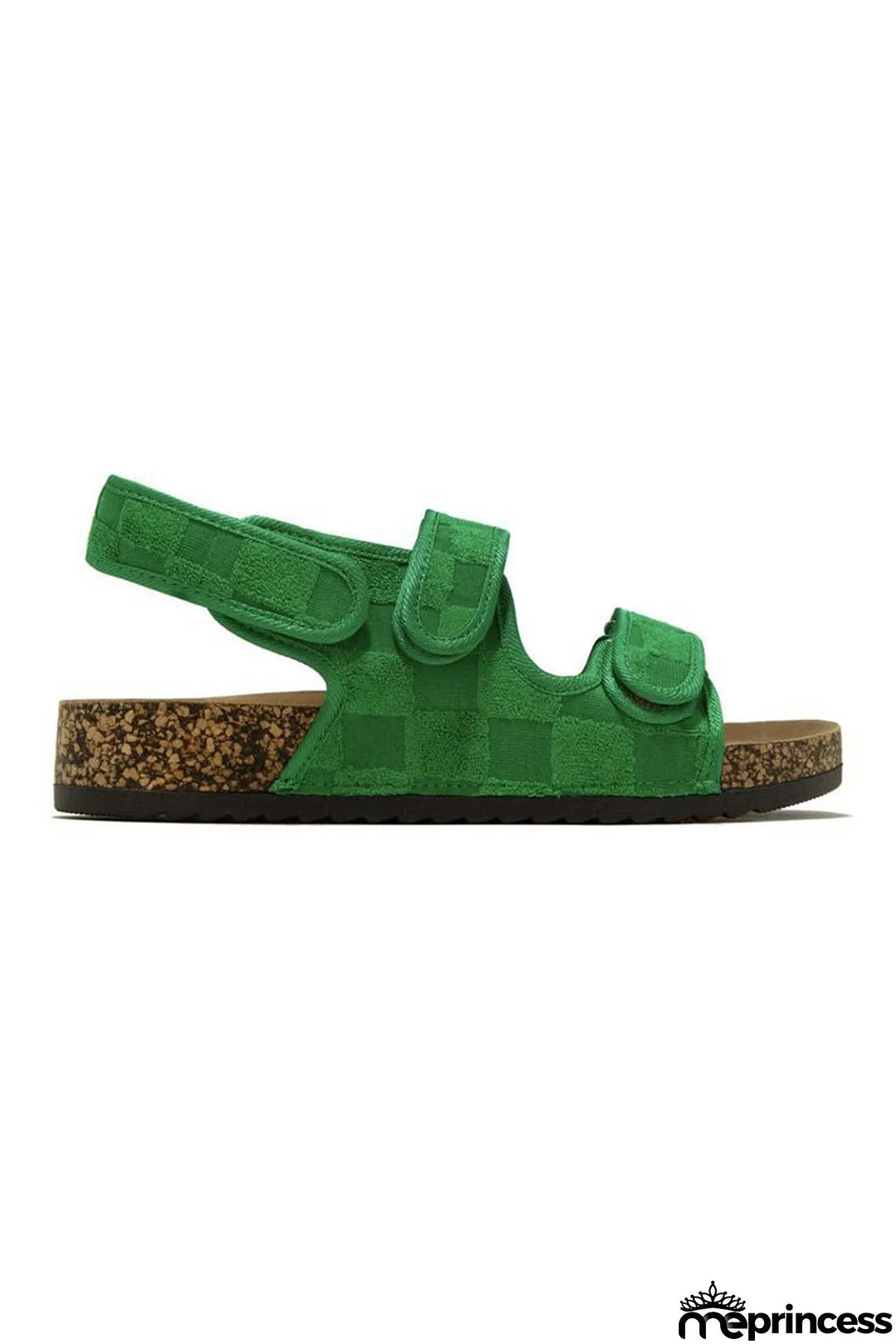 Solid Color Velcro Straps Flatform Sandals