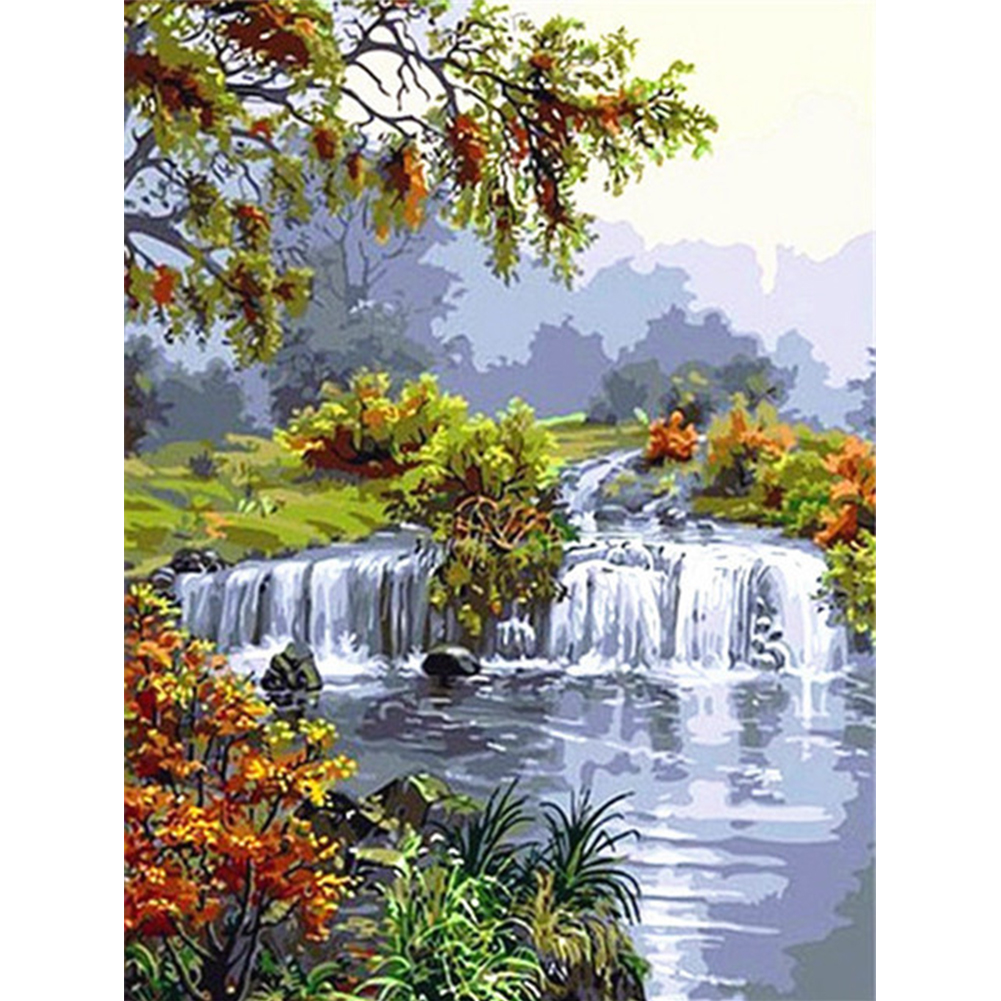 

40*50CM - Square Drill Diamond Painting - Waterfall, 501 Original