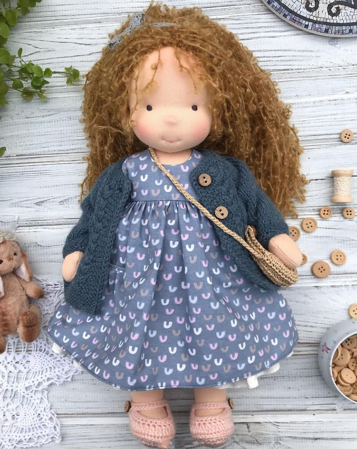 🎁The Best Gift for Her-Artist Handmade Waldorf Doll👧
