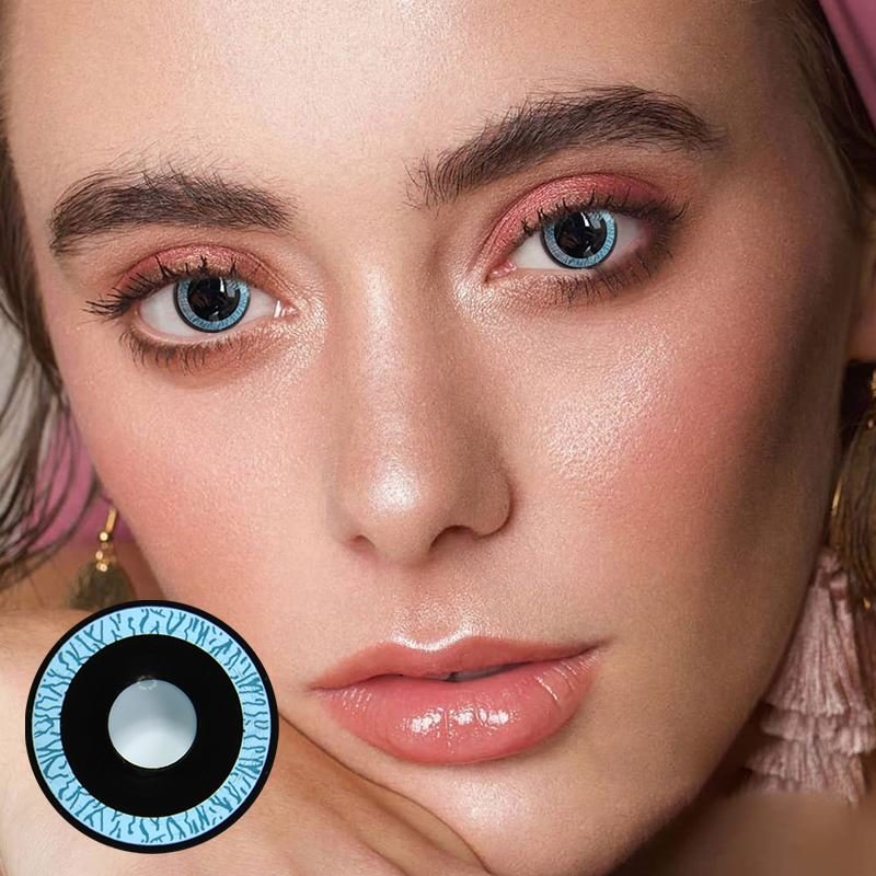 Nebulos Blue Cosplay Contact Lenses Yearly