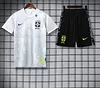2025 Brazil Pre-Match Training White Shirt+Shorts 1:1 Thai Quality