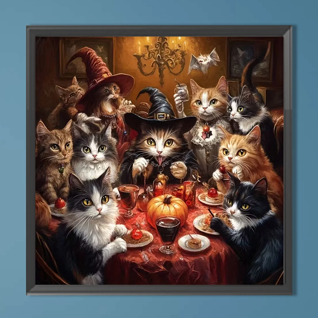 Diamond Painting - Full Round Drill - Cat(Canvas|Canvas|40*40cm)