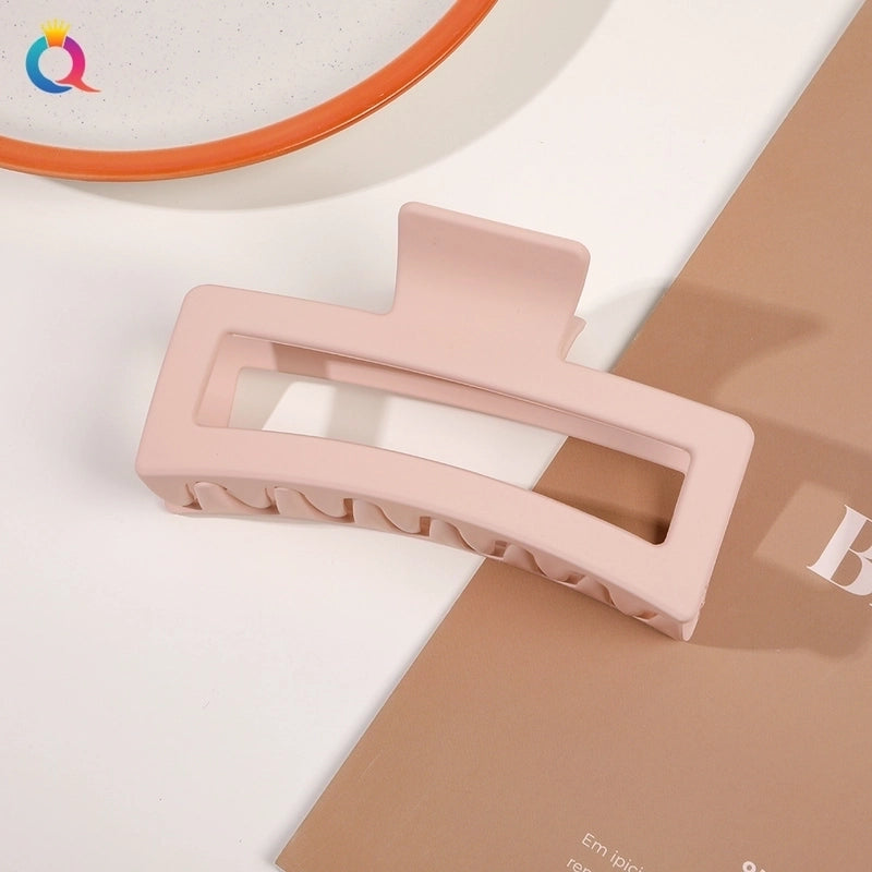 Minimalist Solid Color Plastic Hair Claws