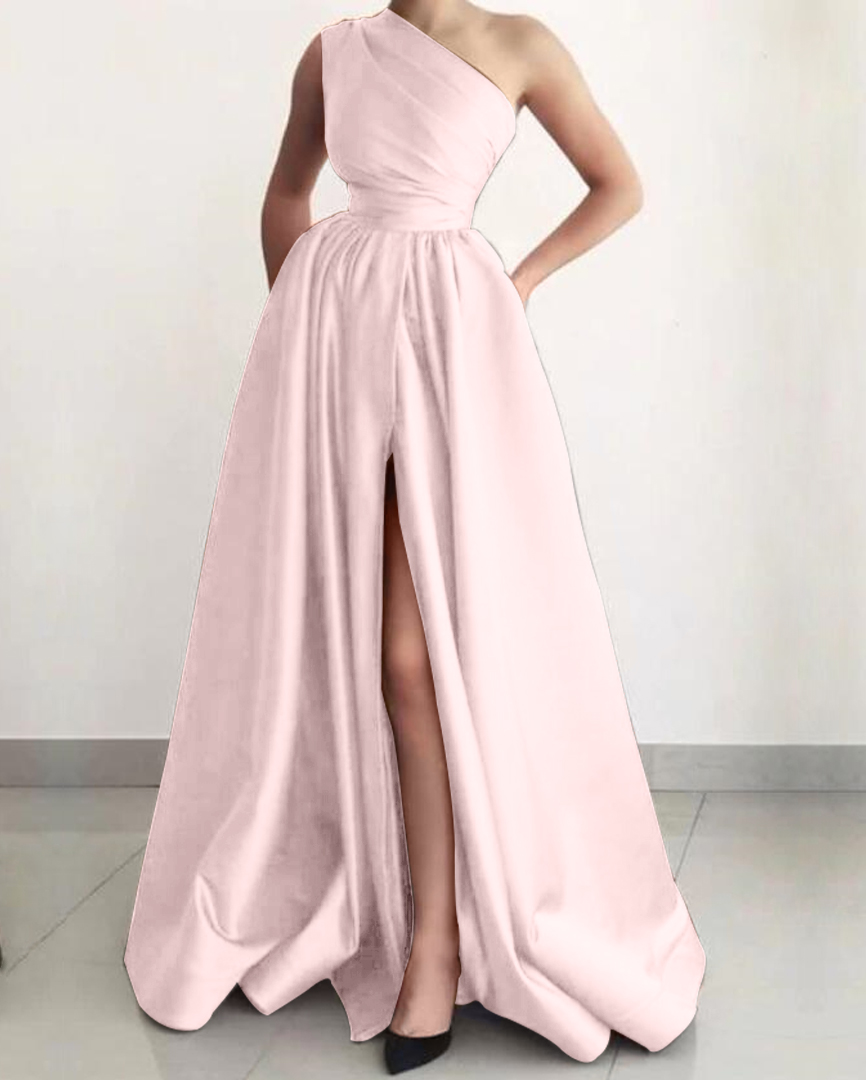 Burnt Orange Off The Shoulder A-line Long Evening Dress Prom Dress