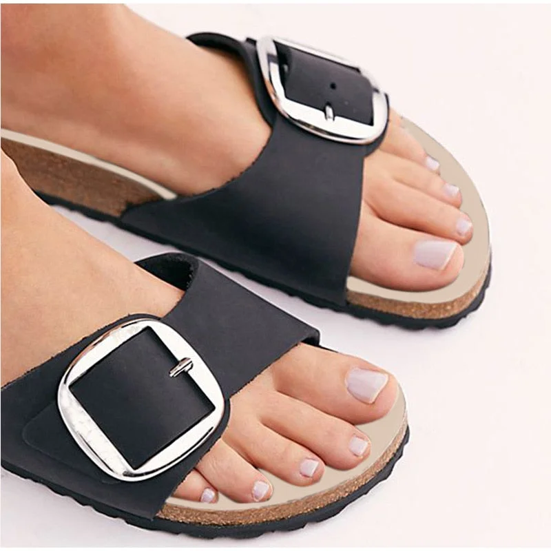 Sandals Women 2021 Summer Buckle Strap Woman Slippers Casual Slip On Outdoor Ladies Shoes Platform Comfort Female Beach Slides