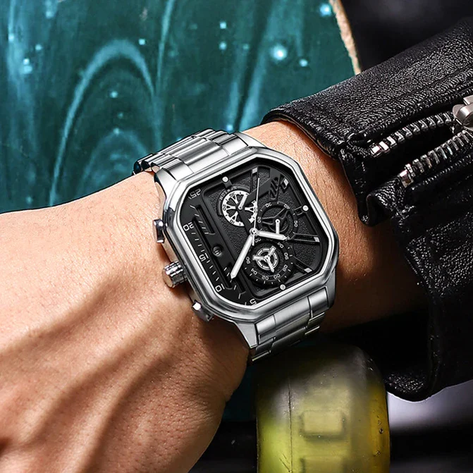 Luminous Waterproof Steel Band Watch Male