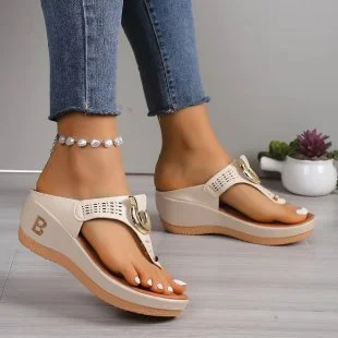 Breakj Breakj Women's Shoes 2025 Summer New Beach Clip Slope And Cool Slippers Women's Women's Sandals