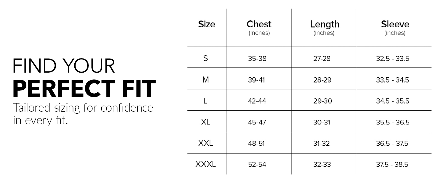 mens q-zip size chart, golf pullover sizing, athletic fit quarter zip guide, zire q-zip measurements