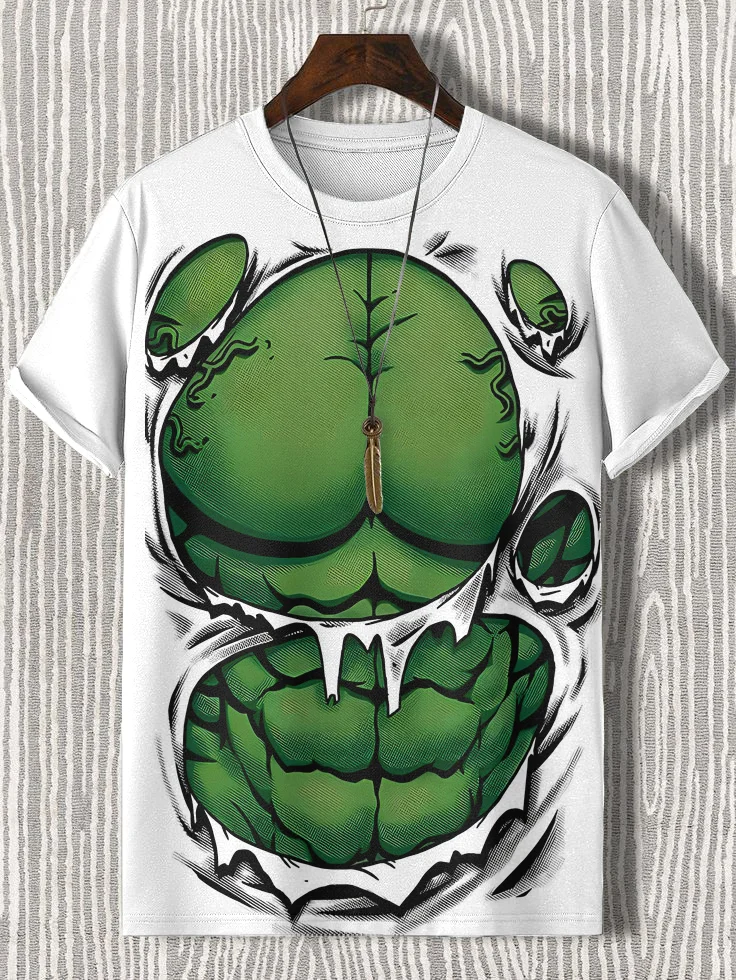 Men's Muscle Fitness Graphic Print T-Shirt