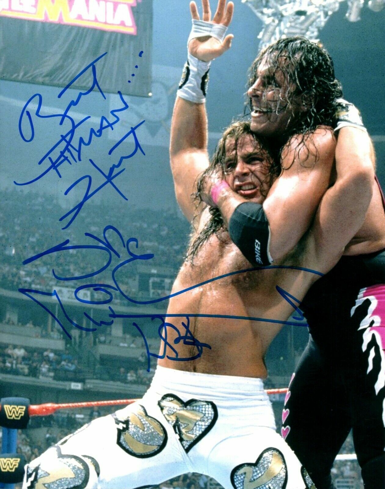 Shawn Michaels / Bret Hart WWE WWF Autographed Signed 8x10 Photo Poster painting REPRINT