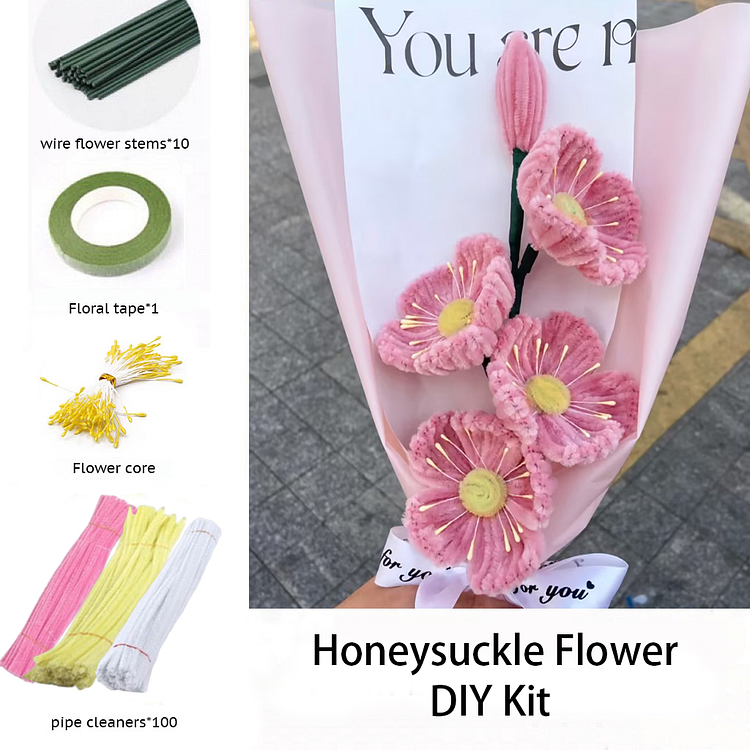 DIY Pipe Cleaners Kit - Honeysuckle Flower veirousa