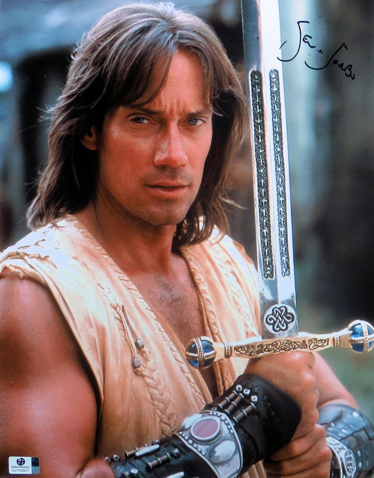 Kevin Sorbo Signed Autographed 11X14 Photo Poster painting Hercules with Sword GV793807