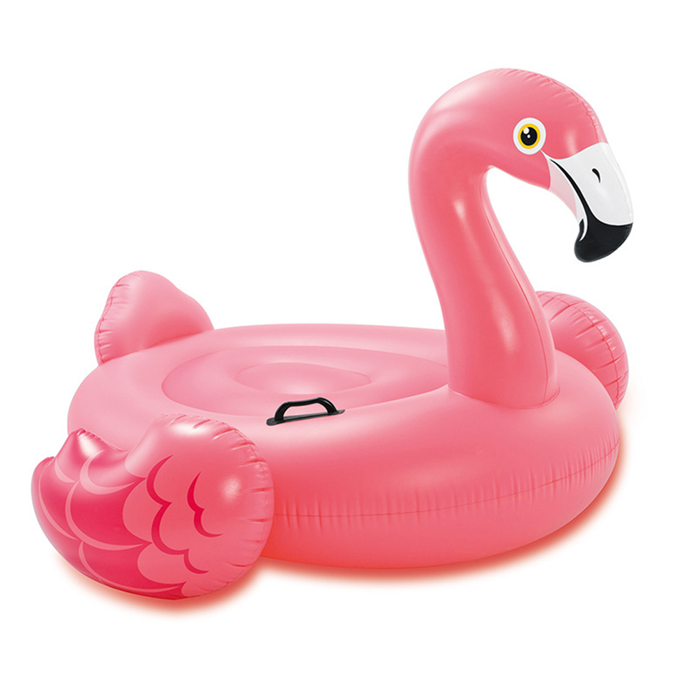 

Adults Kids Inflatable Flamingo Seat Summer Pool Ride Floating Water Row, 501 Original