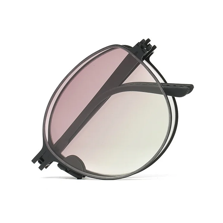 Demandernyc New Women Oval UV Resistant Sunglasses Folding Women's Gradient Sun Glasses Vintage Men Large Frame Shades UV400 Gafas De Sol