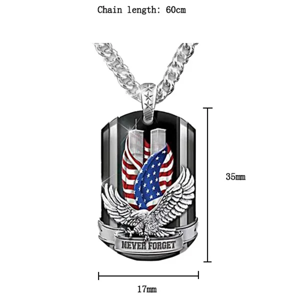Men's Vintage American Flag Eagle Necklace-inspireuse