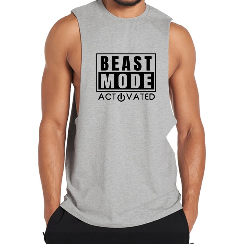 Cotton Beast Mode Bodybuilding Men's Tank Top tacday