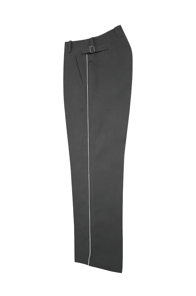   Elite German Stone Grey Gabardine Straight Trousers With Pipe German-Uniform