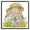 Rabbit Wearing A Straw Hat-14CT Stamped Cross Stitch 21*21cm/8.27*8.27in tapestrymarket