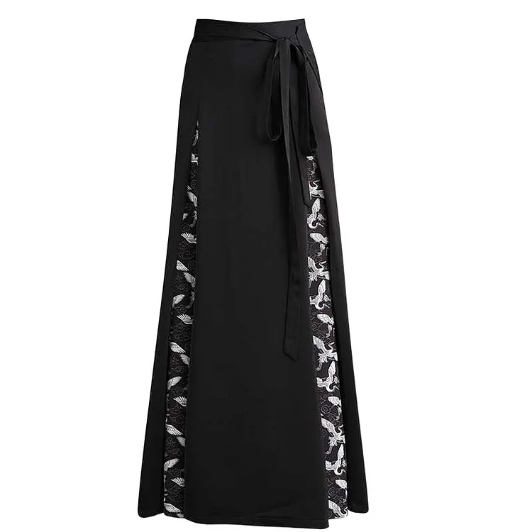 Classic Splicing High Waisted Skirt