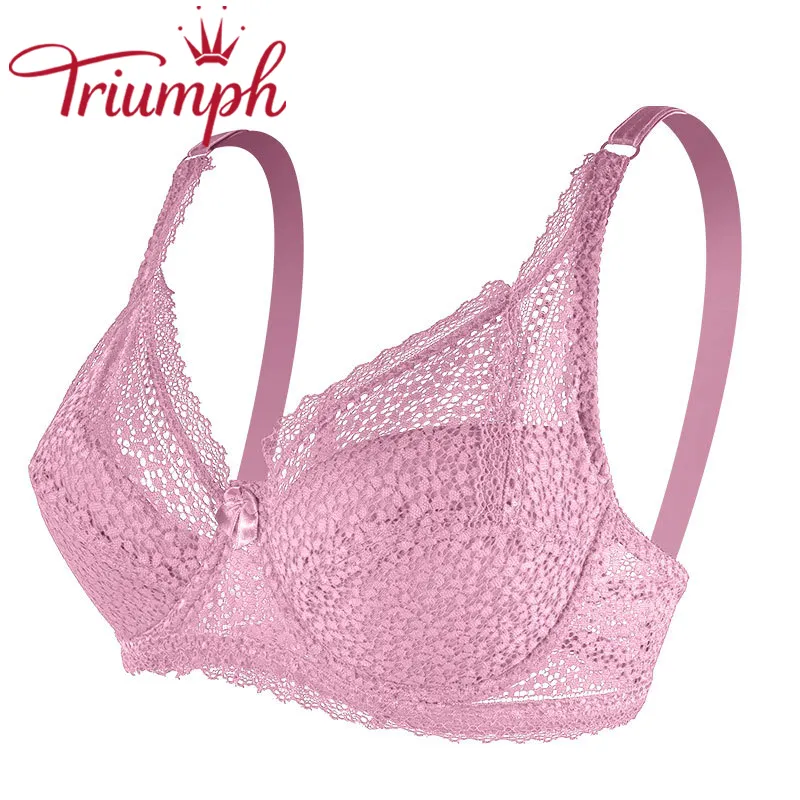 Triumph - Seksowny biustonosz push up wykonany z haftowanej koronki[M-6XL]
