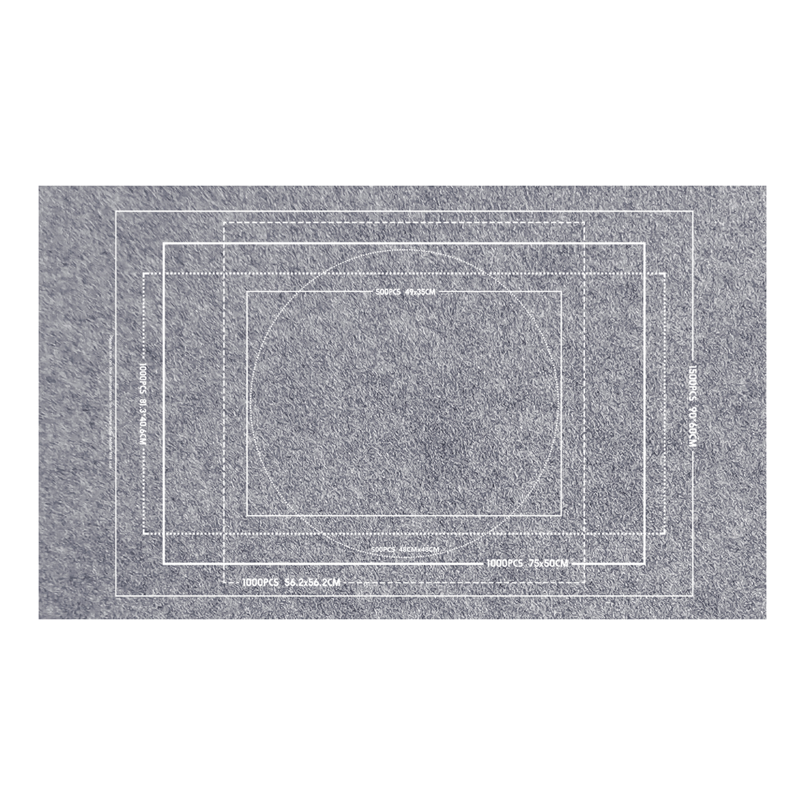 

Puzzle Storage Roll Felt Mat for up 1500 Pieces (Grey), 501 Original