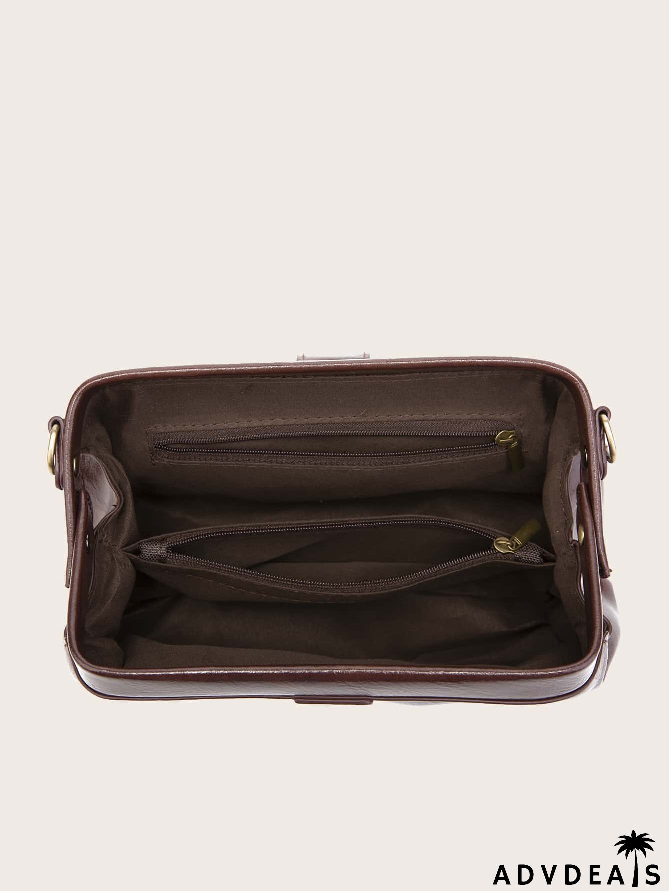 Artificial Patent Leather Snap Button Dome Bag