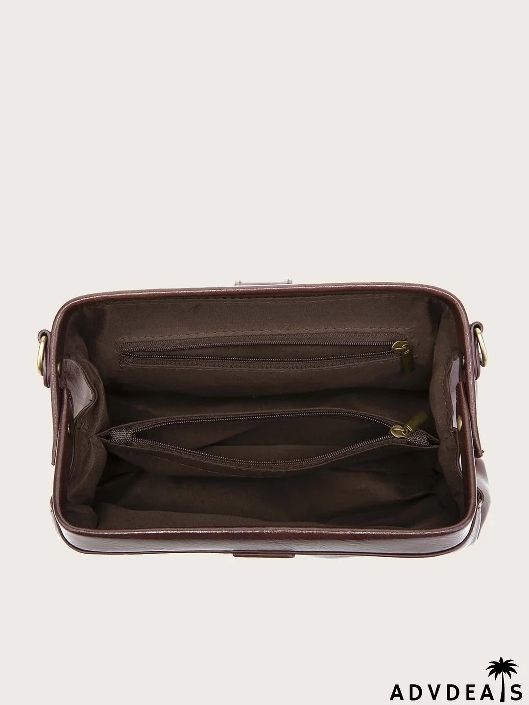 Artificial Patent Leather Snap Button Dome Bag