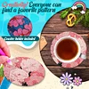 6Pcs/set Diamond Painting Wooden Flower Coaster Cup Cushion With Holder