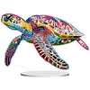 (US Only)2D Flat Sea Turtle Print DIY Desktop Diamond Art Kits Bedroom Table Decoration