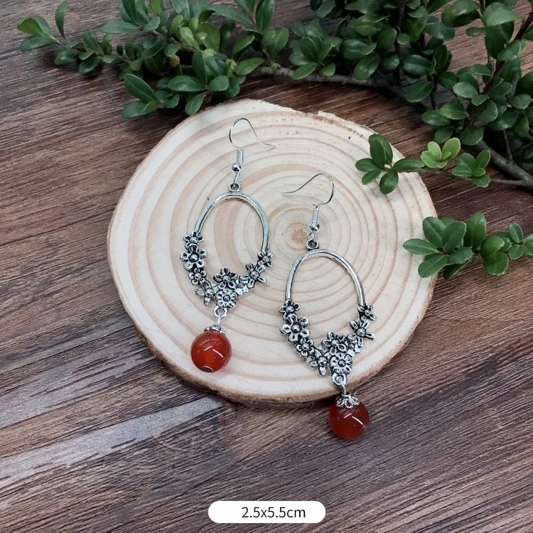 Simple Flower Long Earrings